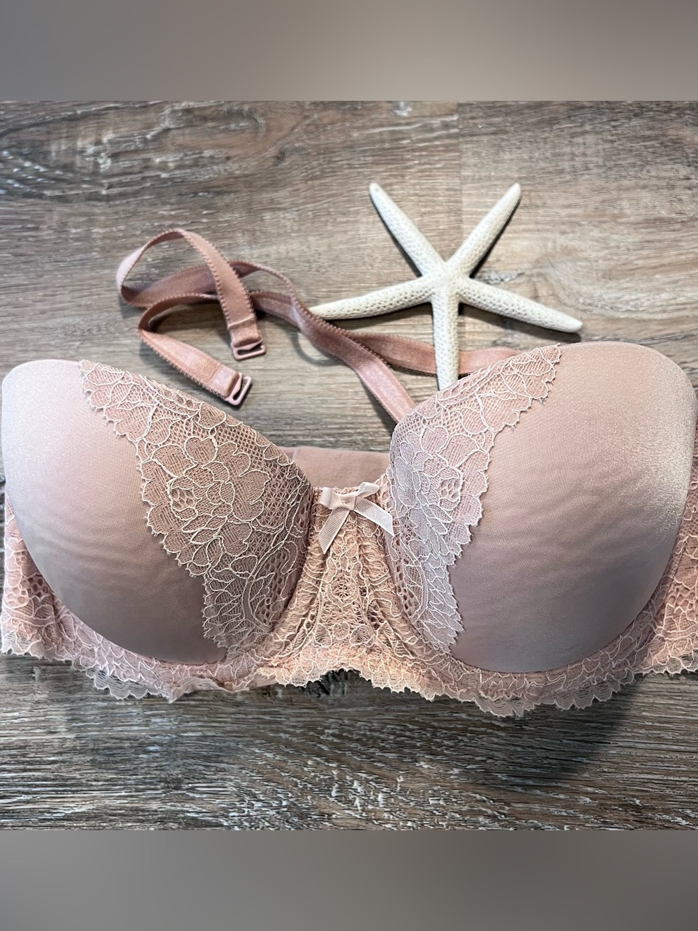 Victoria's Secret Dusty Rose Lace Push-Up Bra